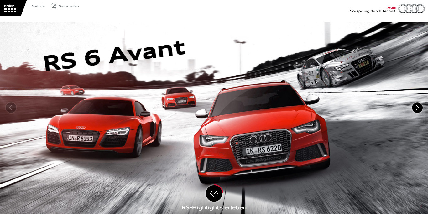 The RS 6 Avant entrance: race track meets road.