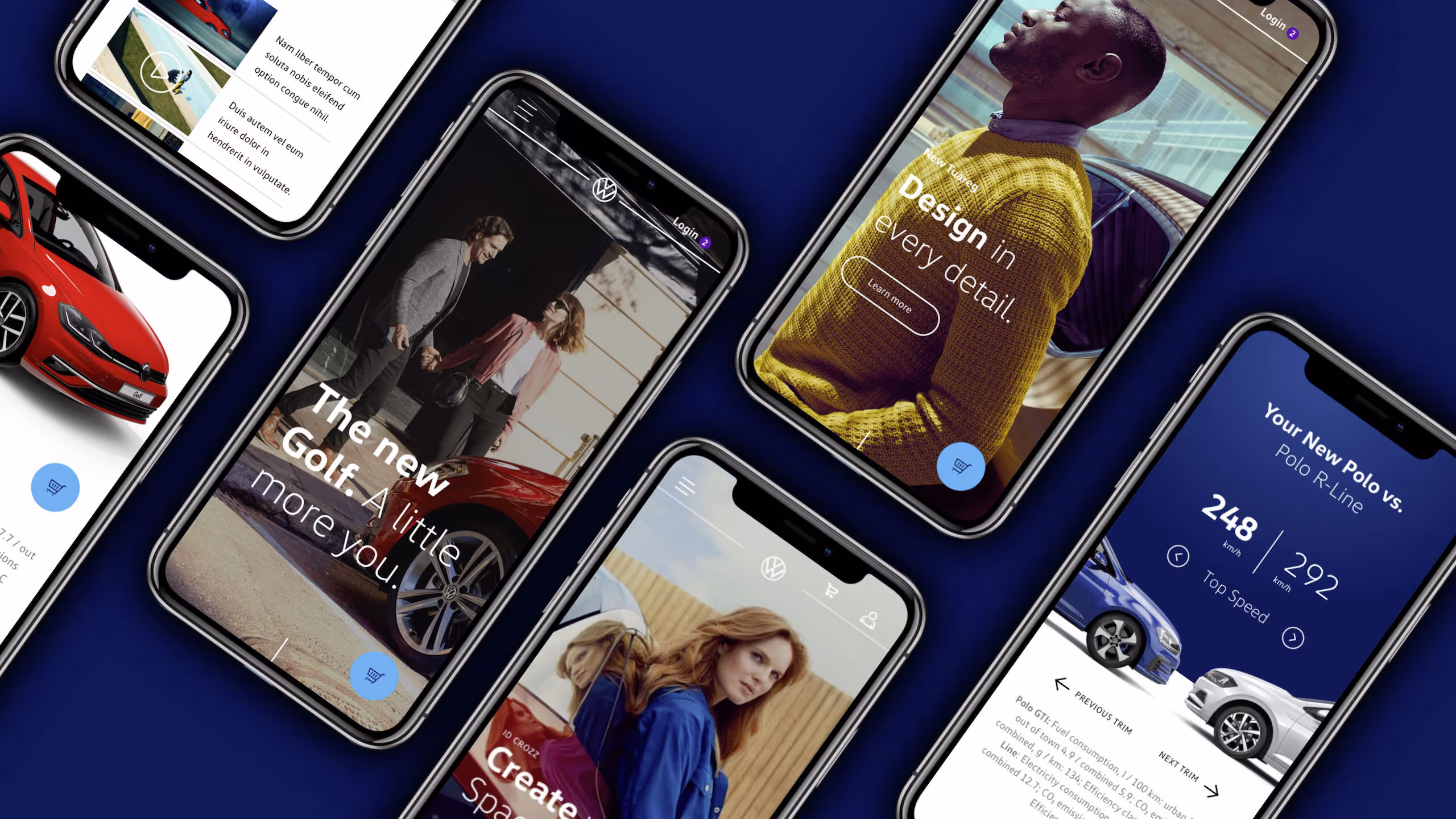 Smartphone-Screens im New Brand Design