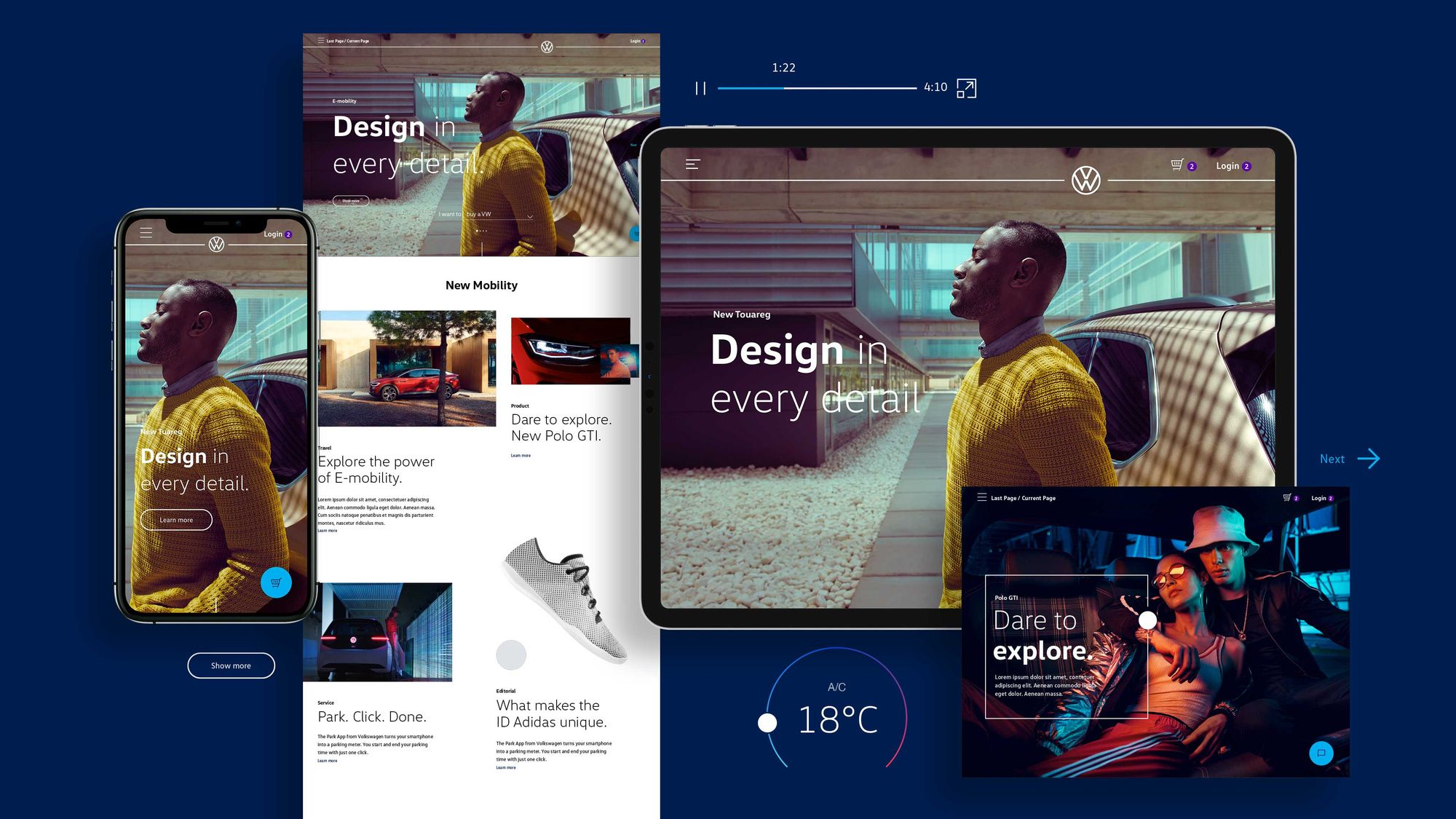 Living Styleguide — Geräte-Collage mit Screens des New Brand Design