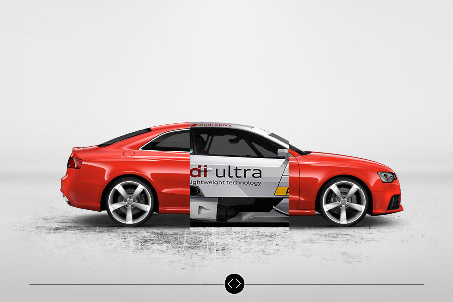 Audi RS — x-ray slider